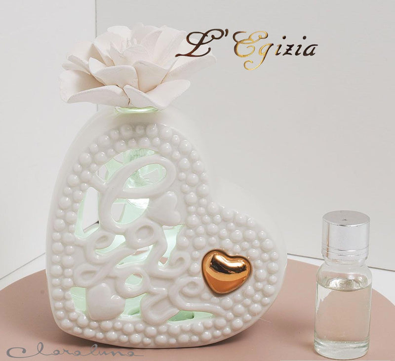 Bomboniera matrimonio claraluna 2021 profumatore cuore bianco love 21221 freeshipping - L'Egizia