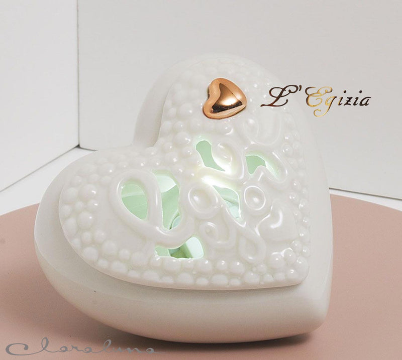 Bomboniera matrimonio claraluna 2021 scatola led cuore bianco love 21224