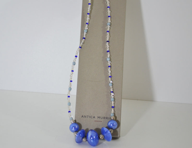 Collana blu  Antica Murrina Veneziana - L'Egizia