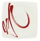 Piatto quadrato da portata Painting Red Royal Bone