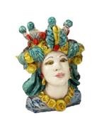 Coppia Teste di Moro Verus Ceramiche cm. 25