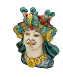 Coppia Teste di Moro Verus Ceramiche cm. 25