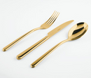 Sambonet Servizio 24 pz monoblocco in acciaio inox pvd - oro - Linear - L'Egizia