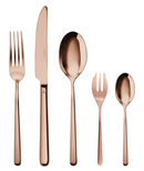 Sambonet Servizio 30 pz monoblocco acciaio inox pvd rame Linear - L'Egizia