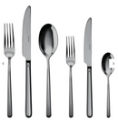 Sambonet Servizio 36 pz monoblocco acciaio inox pvd nero Linear - L'Egizia