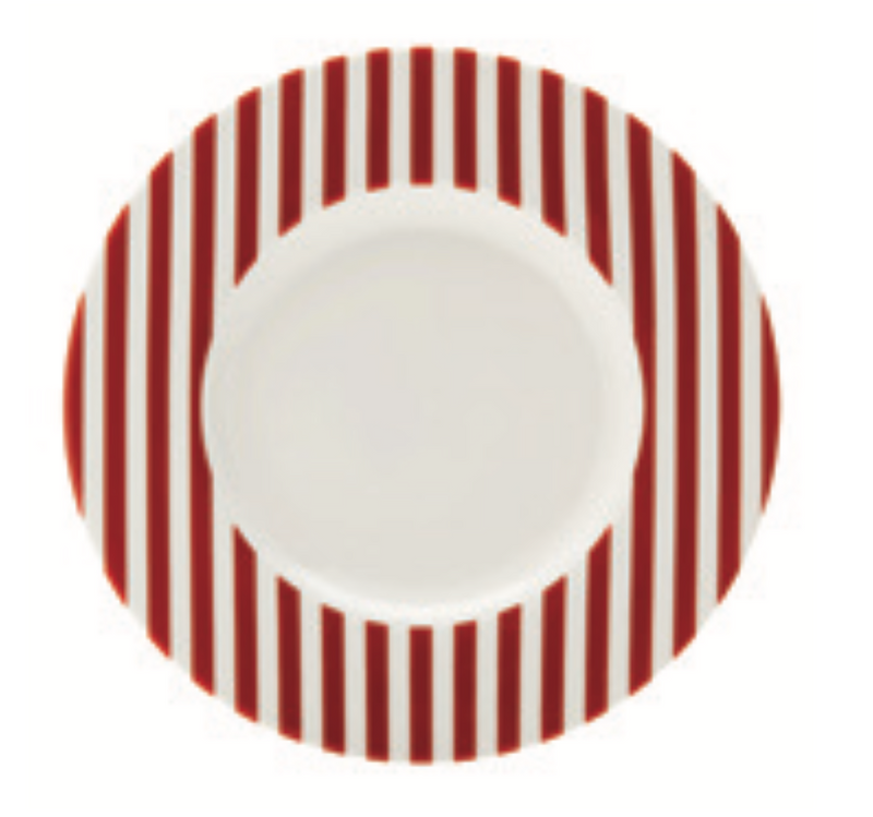 Piatto dessert Stripe Red - L'Egizia