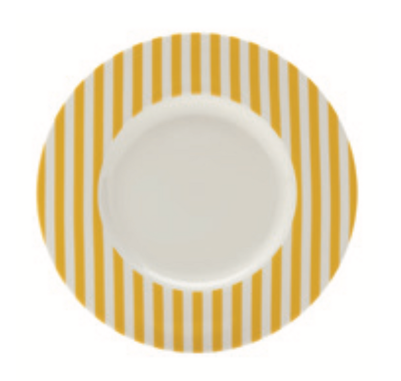 Piatto dessert Stripe Yellow - L'Egizia