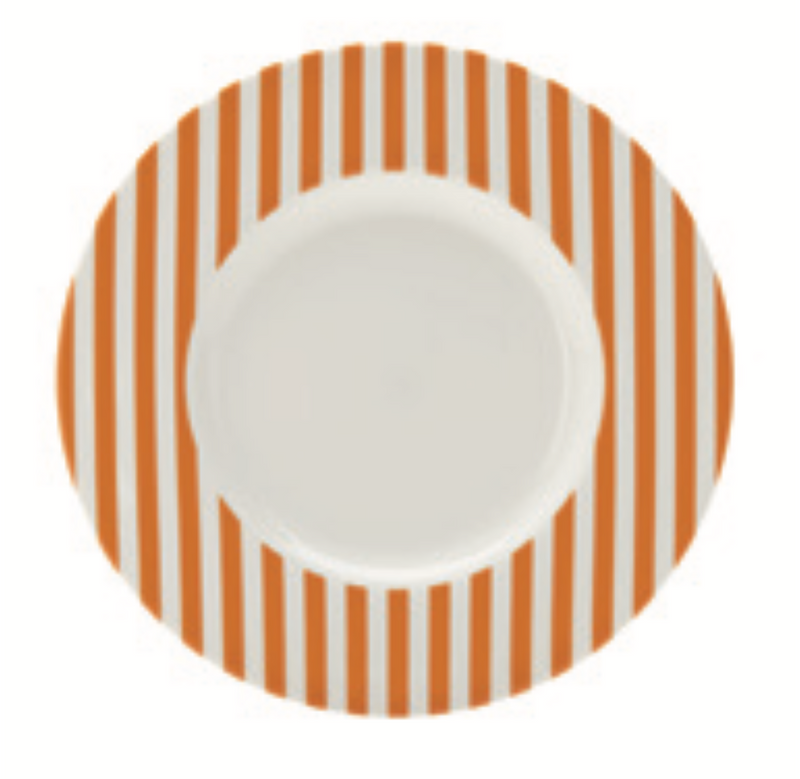 Piatto dessert Stripe Orange - L'Egizia