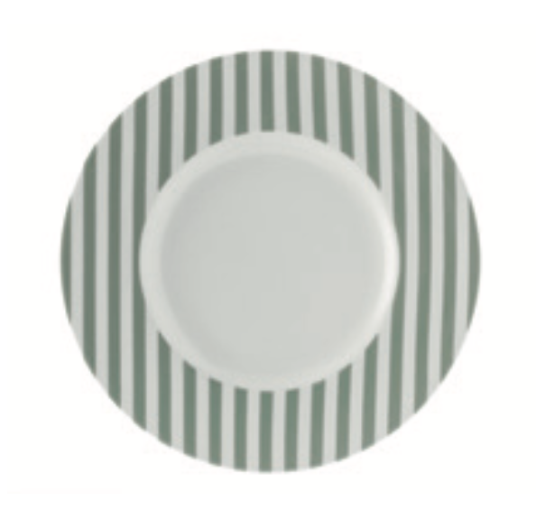 Piatto pane Ø 17 cm Stripes Sage set 6 pezzi - L'Egizia