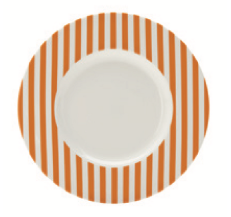 Piatto pane Ø 17 cm Stripes Orange set 6 pezzi - L'Egizia