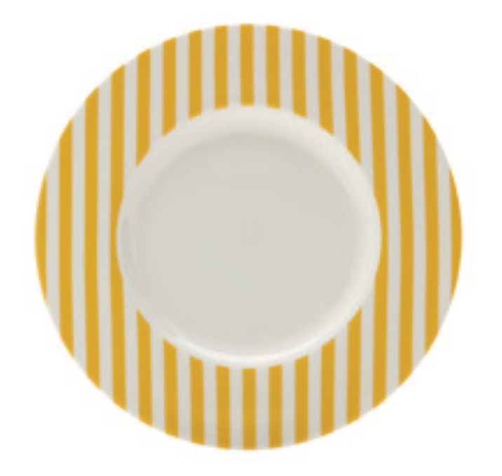 Piatto pane Ø 17 cm Stripes Yellow set 6 pezzi - L'Egizia