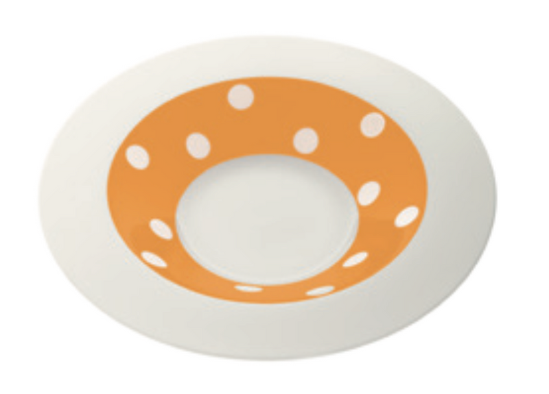 Piatto fondo Ø 24 cm Dots Orange set 6 pezzi - L'Egizia