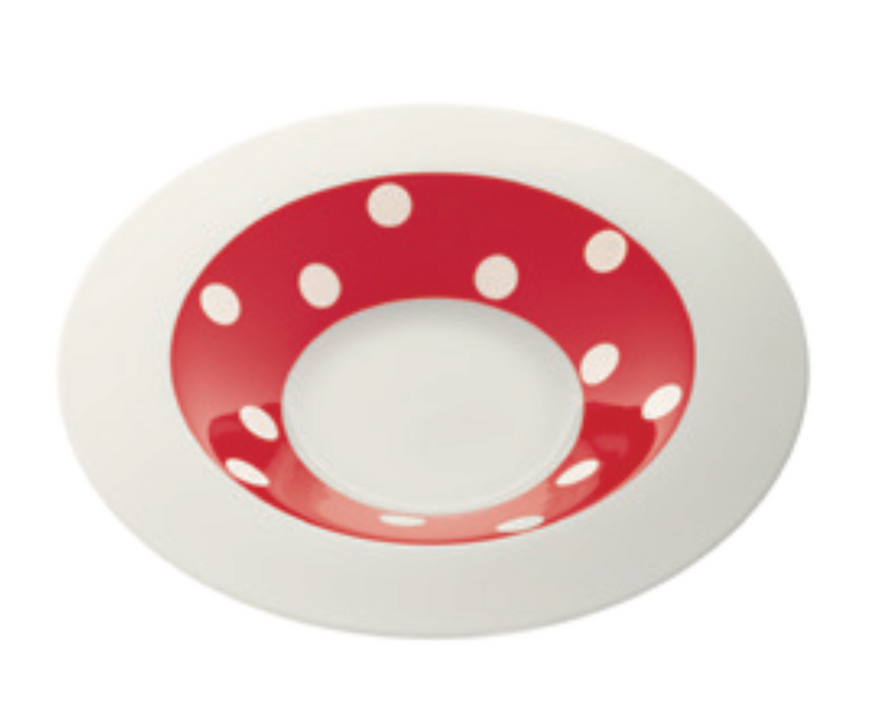 Piatto fondo Ø 24 cm Dots Red set 6 pezzi - L'Egizia