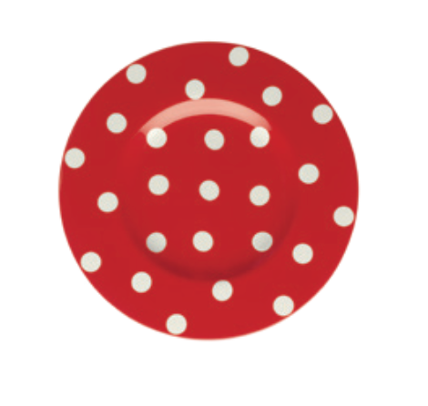 Piatto dessert Ø 23 cm Dots Red - L'Egizia