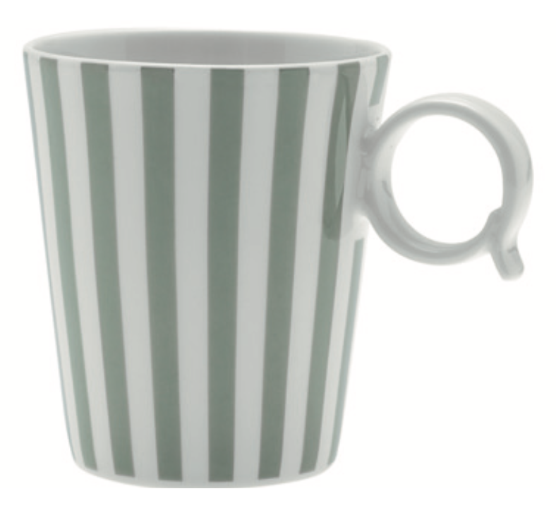 set 4 tazze Mug Stripes Sage GB - L'Egizia