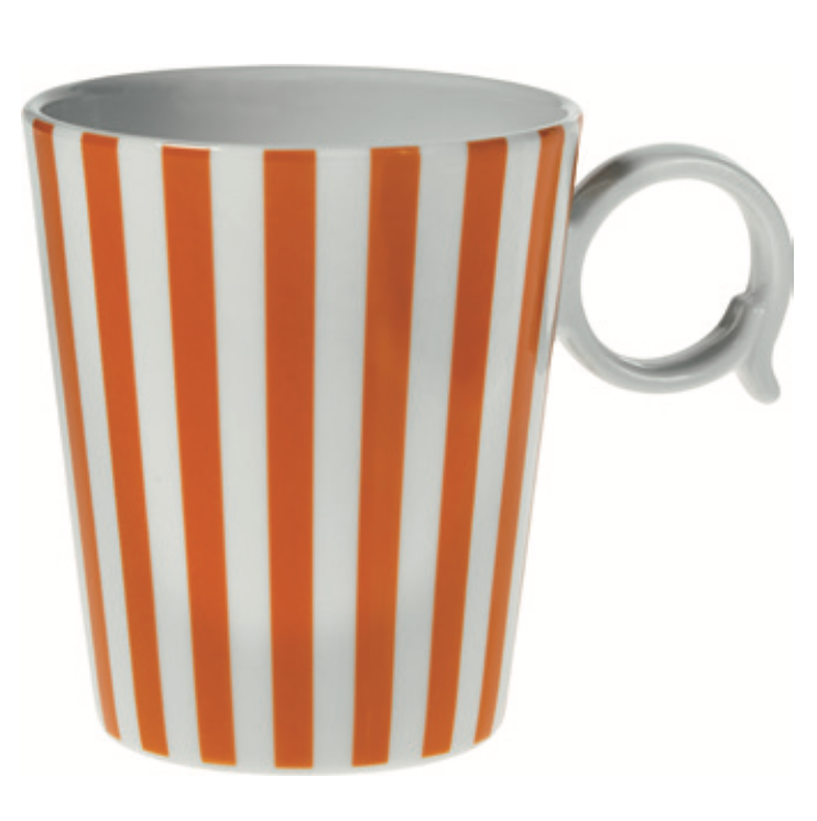 set 4 tazze Mug Stripes Taupe GB - L'Egizia