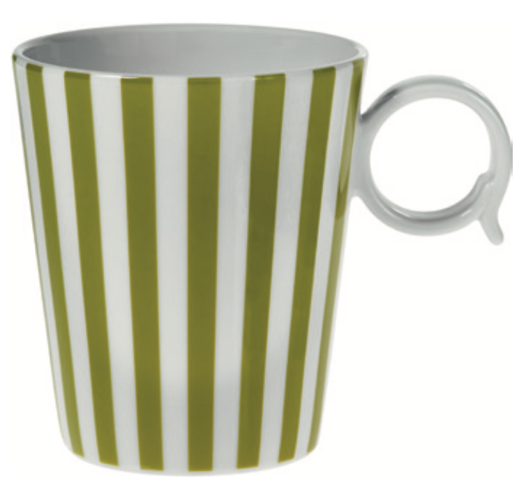 set 4 tazze Mug Stripes Olive GB - L'Egizia