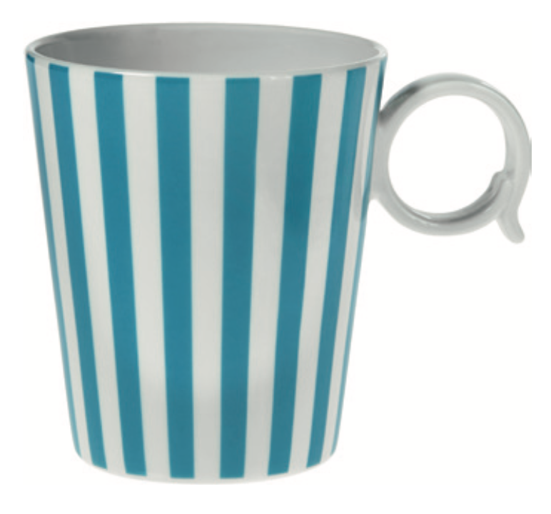 set 4 tazze Mug Stripes Turquoise GB - L'Egizia