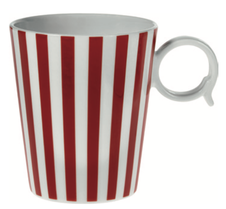 set 4 tazze Mug Stripes Red GB - L'Egizia