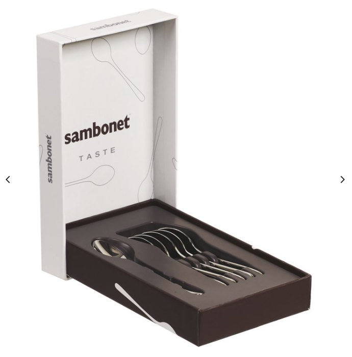 Bomboniera Sambonet set 6 cucchiaini moka Taste art. 52553A37 freeshipping - L'Egizia