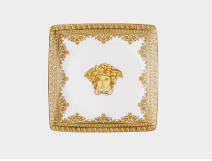 Bomboniera Versace Baroque bianco coppetta quadrata piana cm. 12 freeshipping - L'Egizia