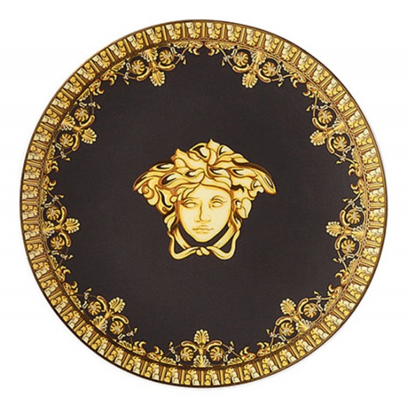 Bomboniera Versace Baroque nero piattino cm. 10 freeshipping - L'Egizia