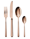Sambonet  Servizio 24 pz monoblocco in acciaio inox pvd - rame - Linear - L'Egizia
