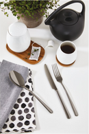 Sambonet Servizio 30 pz monoblocco acciaio inox nero Linear - L'Egizia