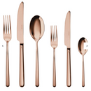 Sambonet Servizio 36 pz monoblocco acciaio inox pvd rame Linear - L'Egizia