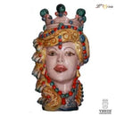 Testa di moro Elegance multicolor con collana e volto bianco antico Verus Ceramiche