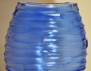 Vaso in vetro molato azzurro - L'Egizia