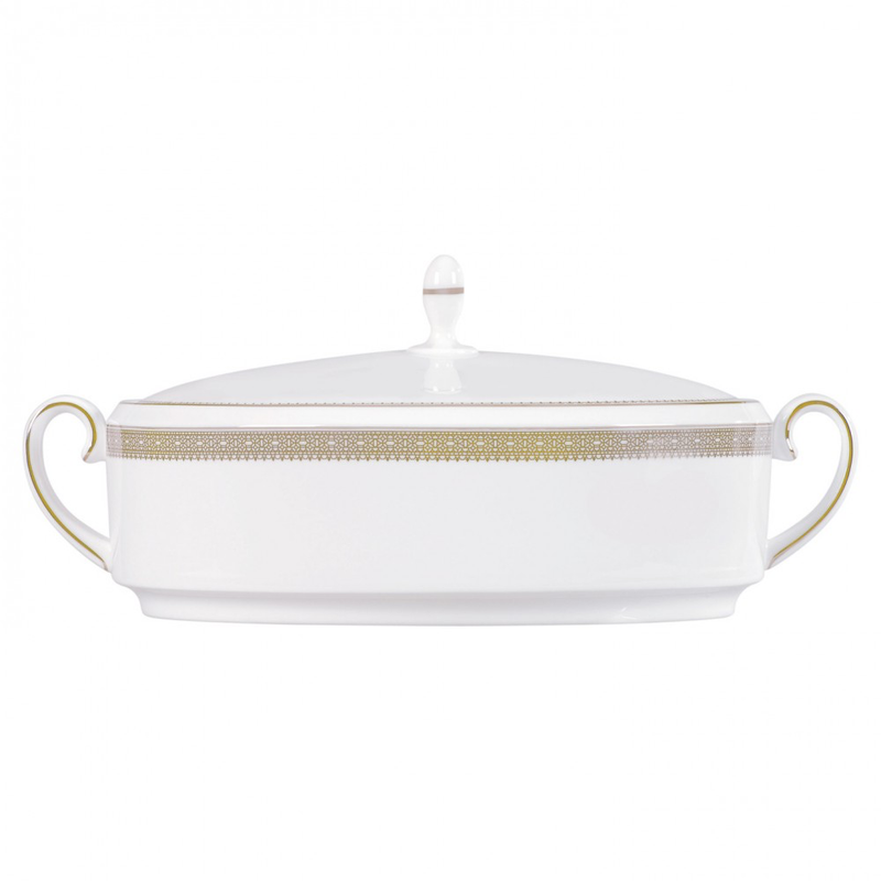 Vera Wang Lace Gold Covered Vegetable Dish (Temporarily Out Of Stock) - L'Egizia