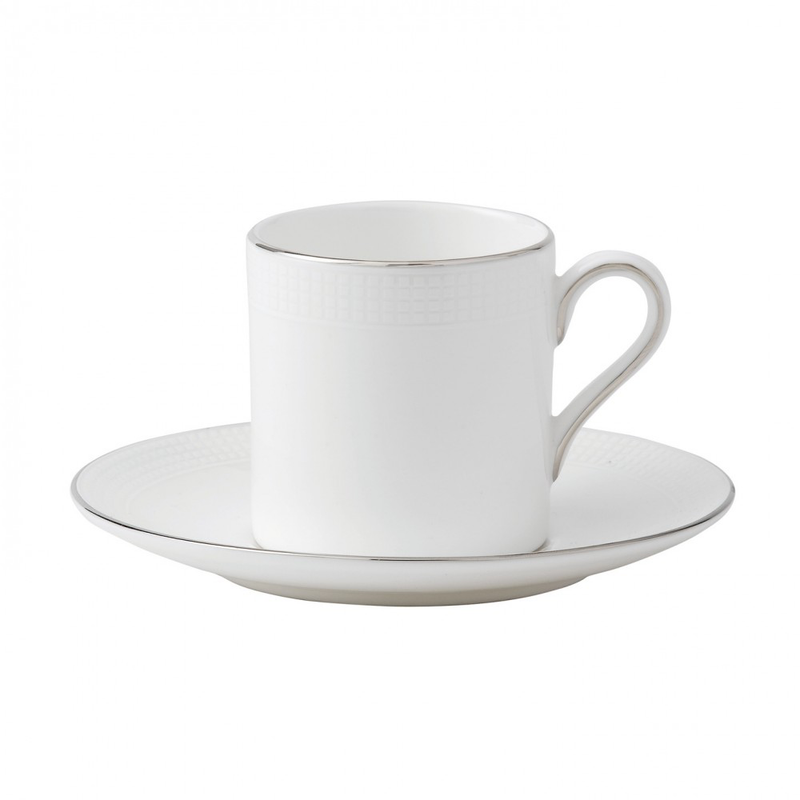 Vera Wang Blanc Sur Blanc Espresso Saucer - L'Egizia