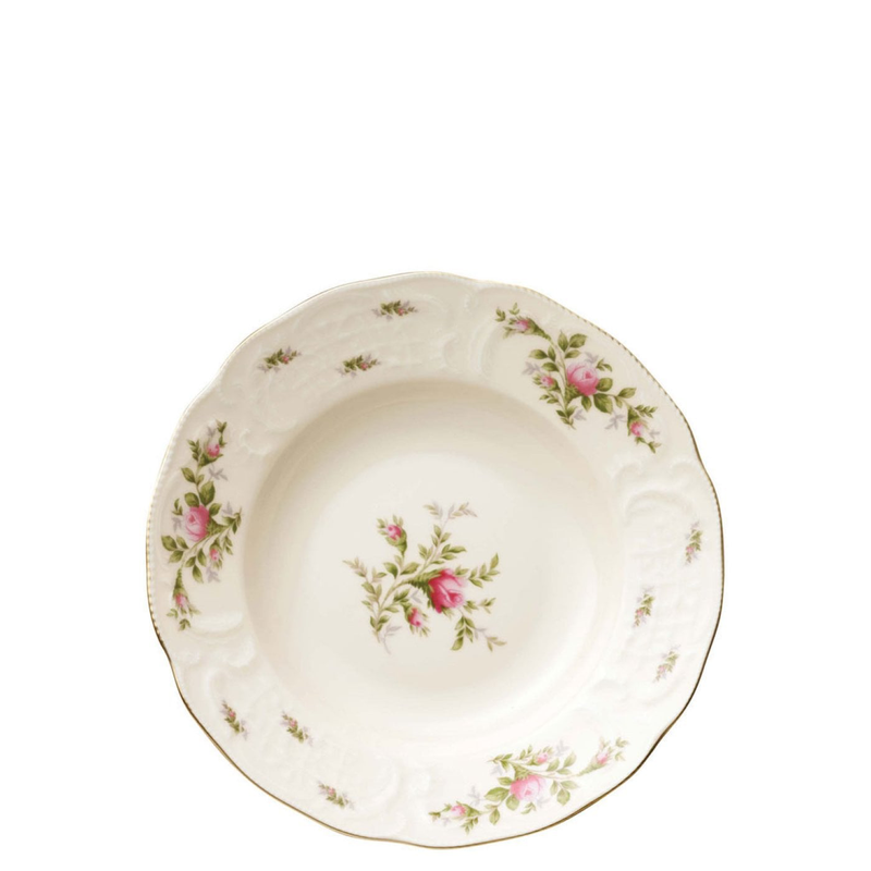 Sanssouci Elfenbein Rosenthal Piatto fondo 23 cm decoro Moosrose - L'Egizia