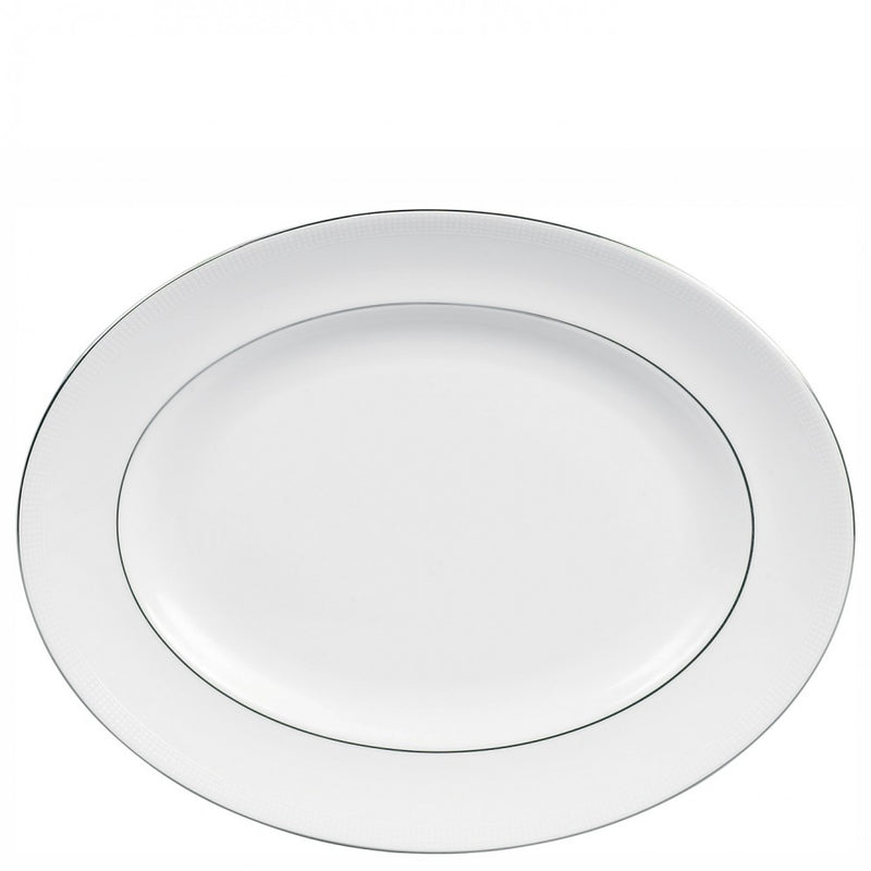 Vera Wang Blanc Sur Blanc Oval Dish 39cm - L'Egizia